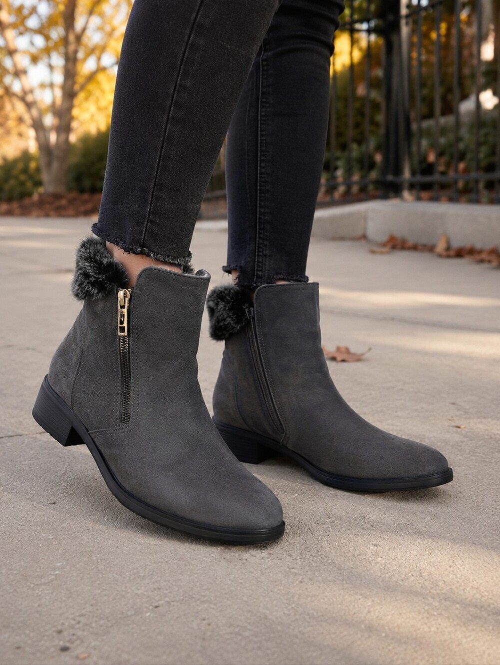 Cole Haan Quinney Faux Fur Booties Size 10